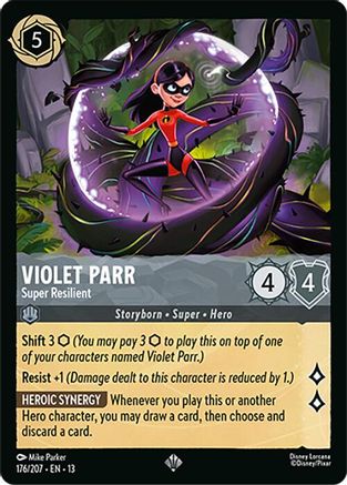 Violet Parr - Super Resilient | Cold Foil (176/204) [Attack of the Vine]