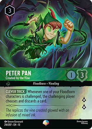 Peter Pan - Created by the Vine (Epic) | Holofoil (216/204) [Attack of the Vine]