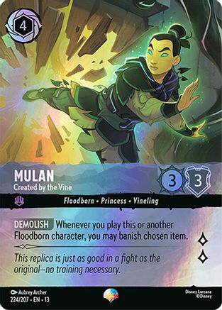 Mulan - Created by the Vine (Epic) | Holofoil (224/204) [Attack of the Vine]