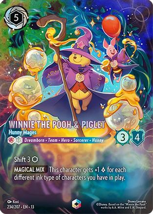 Winnie the Pooh & Piglet - Hunny Mages (Enchanted) | Holofoil (234/204) [Attack of the Vine]