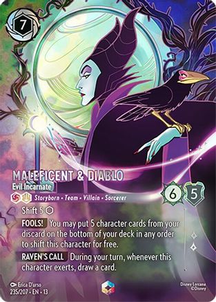 Maleficent & Diablo - Evil Incarnate (Enchanted) | Holofoil (235/204) [Attack of the Vine]