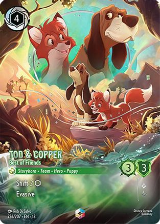 Tod & Copper - Best of Friends (Enchanted) | Holofoil (236/204) [Attack of the Vine]