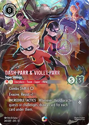 Dash Parr & Violet Parr - Super Siblings (Enchanted) | Holofoil (241/204) [Attack of the Vine]
