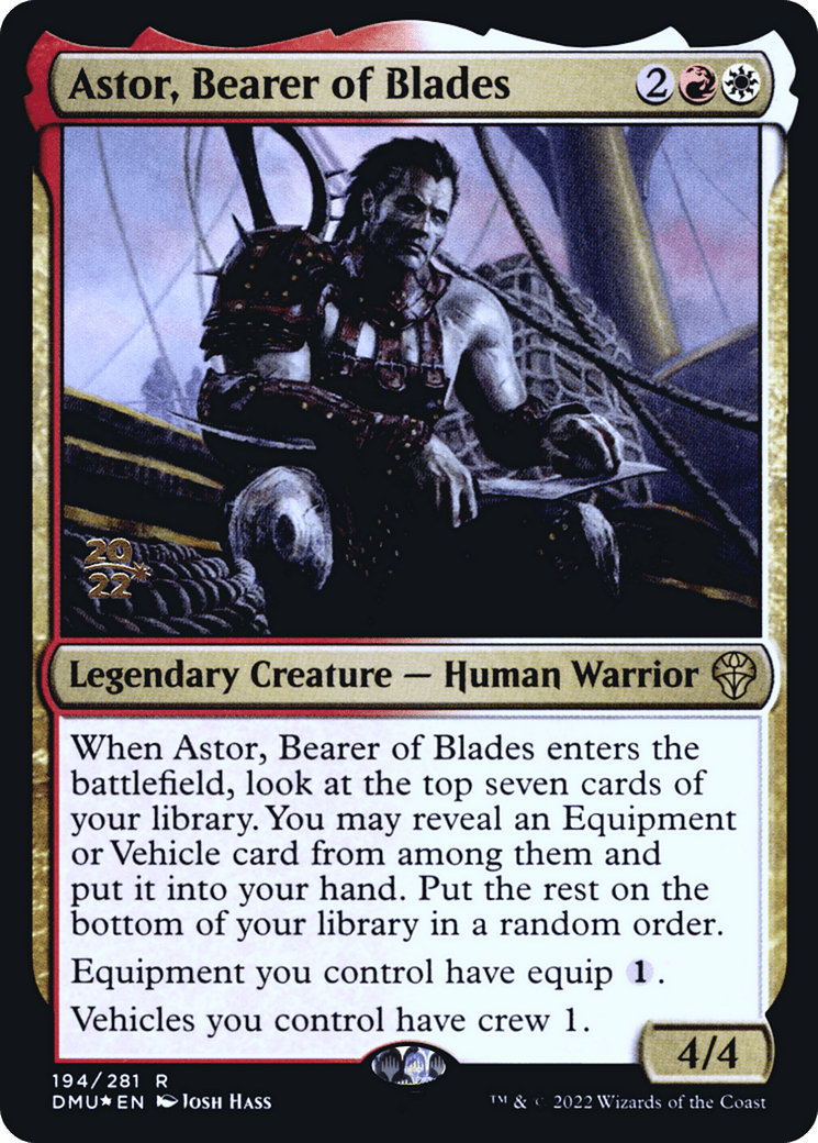 Astor, Bearer of Blades [Dominaria United Prerelease Promos]