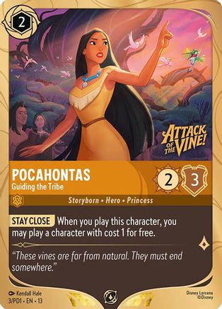 Pocahontas - Guiding the Tribe | Holofoil (3) [Disney Lorcana Promo Cards]