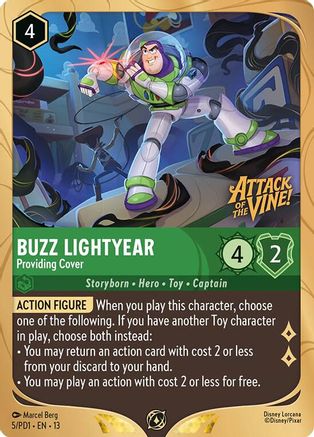 Buzz Lightyear - Providing Cover | Holofoil (5) [Disney Lorcana Promo Cards]