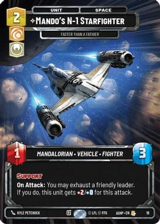 Mando's N-1 Starfighter - Faster than a Fathier |  (18)  [Ashes of the Empire  Weekly Play Promos]