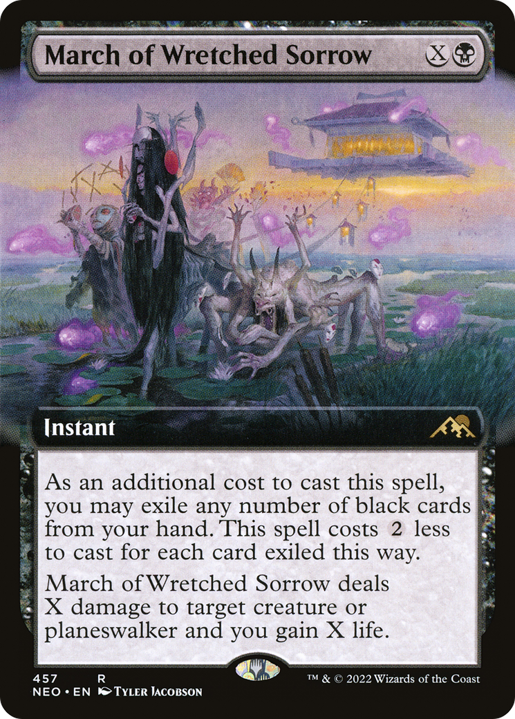 March of Wretched Sorrow (Extended Art) [Kamigawa: Neon Dynasty] Foil