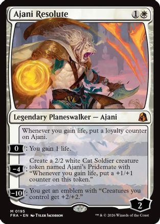 Ajani Resolute |  Foil (195) [Reality Fracture]