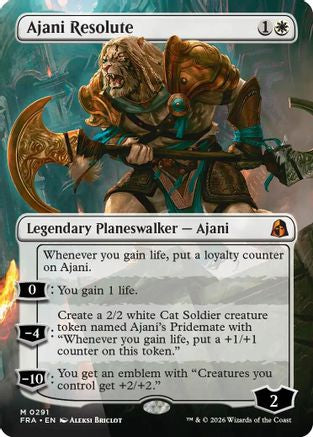 Ajani Resolute (Borderless) |  Foil (291) [Reality Fracture]