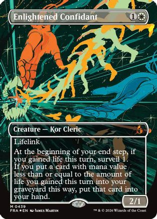Enlightened Confidant (Borderless) (0439) |  Foil (439) [Reality Fracture]