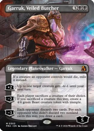 Garruk, Veiled Butcher (Borderless) |  (303) [Reality Fracture]