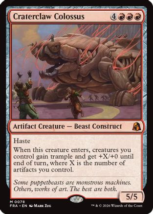 Craterclaw Colossus |  Foil (078) [Reality Fracture]