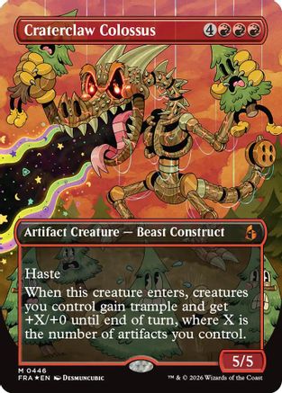 Craterclaw Colossus (Borderless) (0446) |  Foil (446) [Reality Fracture]