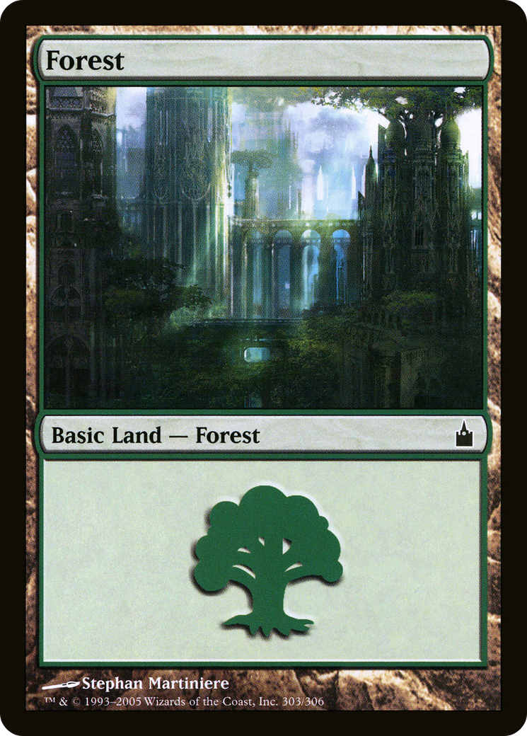 Forest (303) [Ravnica: City of Guilds] Foil