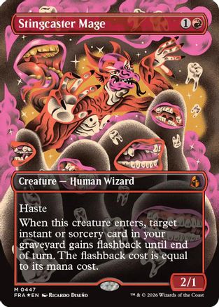 Stingcaster Mage (Borderless) (0447) |  Foil (447) [Reality Fracture]