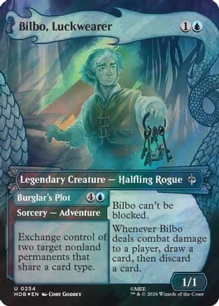 Bilbo, Luckwearer (Showcase) (Surge Foil) |  Foil (254) [The Hobbit]