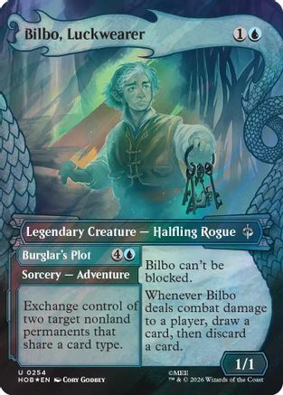 Bilbo, Luckwearer (Showcase) (Surge Foil) |  Foil (254) [The Hobbit]