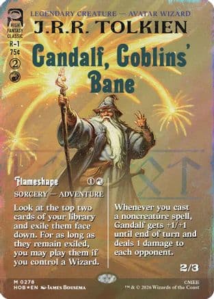 Gandalf, Goblins' Bane (Borderless) (Surge Foil) |  Foil (278) [The Hobbit]