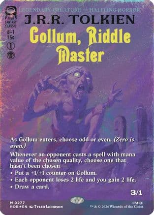 Gollum, Riddle Master (Borderless) (Surge Foil) |  Foil (277) [The Hobbit]