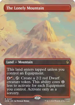 The Lonely Mountain (Borderless) (0207) |  Foil (207) [The Hobbit]