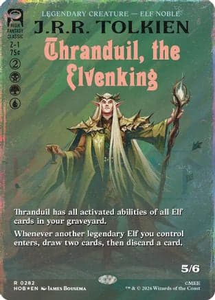 Thranduil, the Elvenking (Borderless) (Surge Foil) |  Foil (282) [The Hobbit]