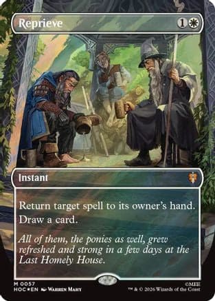 Reprieve (Borderless) (Surge Foil) |  Foil (057) [The Hobbit: Eternal-Legal]