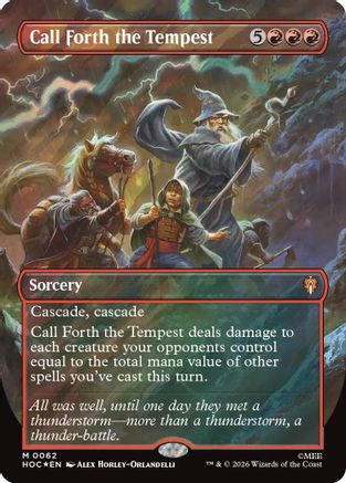 Call Forth the Tempest (Borderless) (Surge Foil) |  Foil (062) [The Hobbit: Eternal-Legal]