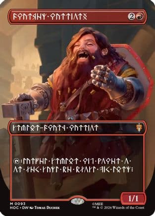 Dwarven Warriors (Borderless) (Dwarvish) |  (093) [The Hobbit: Eternal-Legal]