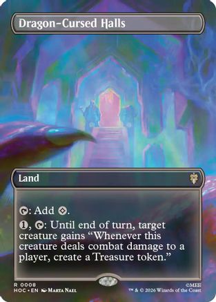 Dragon-Cursed Halls (Borderless) |  Foil (008) [The Hobbit: Eternal-Legal]
