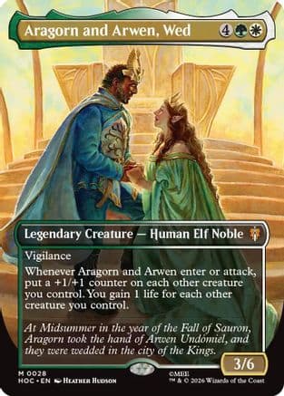 Aragorn and Arwen, Wed (Borderless) |  (028) [The Hobbit]