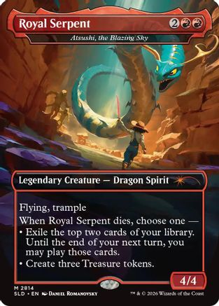 Royal Serpent - Atsushi, the Blazing Sky |  Foil (2814) [Secret Lair Drop Series]
