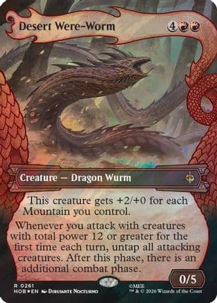Desert Were-Worm (Showcase) (Surge Foil) |  Foil (261) [The Hobbit]