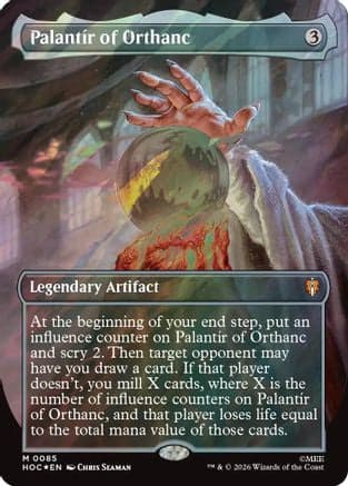 Palantir of Orthanc (Borderless) (Surge Foil) |  Foil (085) [The Hobbit: Eternal-Legal]