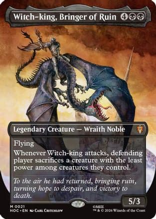 Witch-king, Bringer of Ruin (Borderless) |  Foil (021) [The Hobbit]