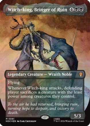 Witch-king, Bringer of Ruin (Borderless) (Surge Foil) |  Foil (061) [The Hobbit]