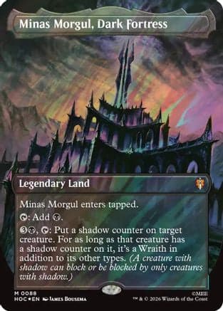 Minas Morgul, Dark Fortress (Borderless) (Surge Foil) |  Foil (088) [The Hobbit: Eternal-Legal]