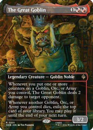 The Great Goblin (Borderless) |  Foil (201) [The Hobbit]