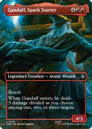 Gandalf, Spark Starter (Borderless) |  Foil (203) [The Hobbit]