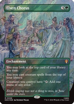 Elven Chorus (Borderless) (Surge Foil) |  Foil (066) [The Hobbit: Eternal-Legal]