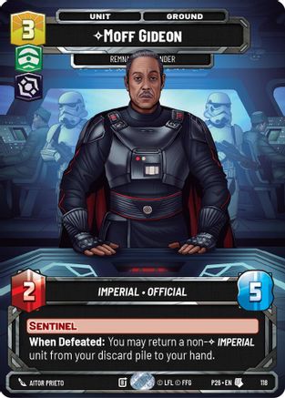 Moff Gideon - Remnant Commander (Participation) | Foil (118)  [Galactic Championship 2026]