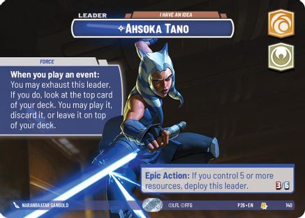 Ahsoka Tano - I Have an Idea (Prize Wall) |  (140)  [Galactic Championship 2026]