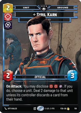 Syril Karn - Where Is He? (Prize Wall) (Foil) | Foil (158)  [Galactic Championship 2026]