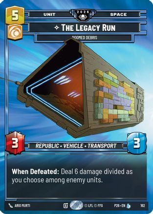 The Legacy Run - Doomed Debris (Prize Wall) (Foil) | Foil (162)  [Galactic Championship 2026]