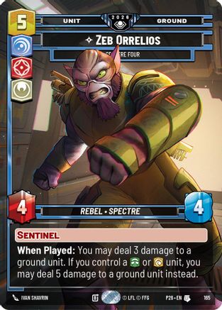 Zeb Orellios - Spectre Four | Foil (165)  [Galactic Championship 2026]
