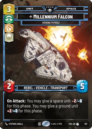 Millennium Falcon - Dodging Patrols | Foil (167)  [Galactic Championship 2026]