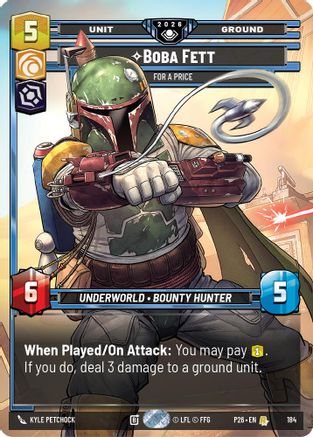 Boba Fett - For a Price | Foil (184)  [Galactic Championship 2026]