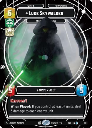 Luke Skywalker - Answering the Call | Foil (188)  [Galactic Championship 2026]