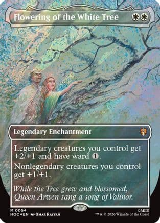 Flowering of the White Tree (Borderless) (Surge Foil) |  Foil (054) [The Hobbit: Eternal-Legal]