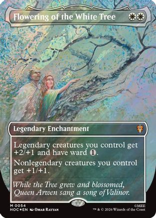 Flowering of the White Tree (Borderless) (Surge Foil) |  Foil (054) [The Hobbit: Eternal-Legal]